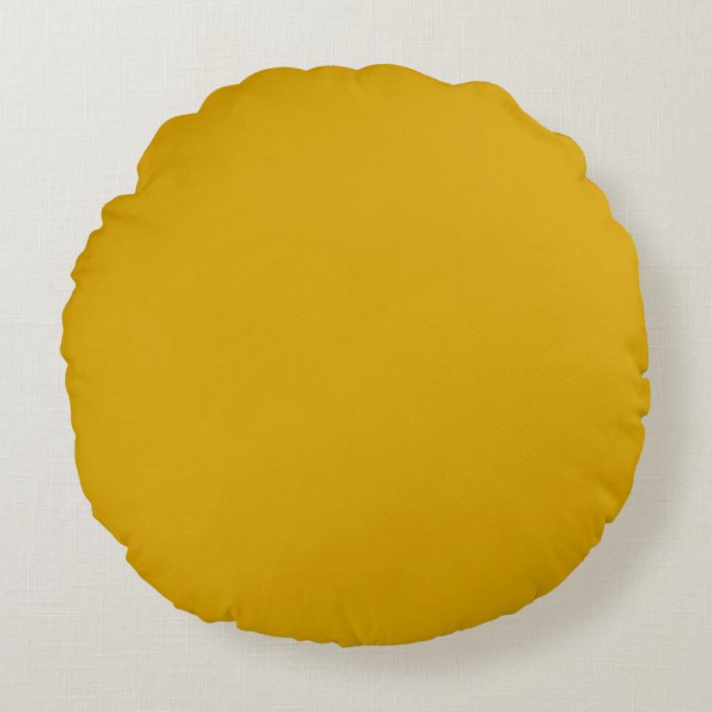 Mustard Yellow Round Pillow (Front)