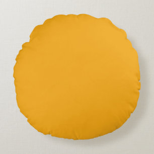 Mustard Yellow Round Pillow
