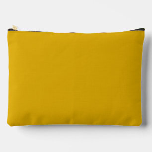 Mustard Yellow Solid Color Accessory Pouch