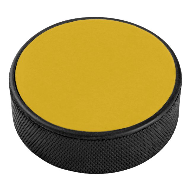 Mustard Yellow Solid Colour Hockey Puck (3/4)