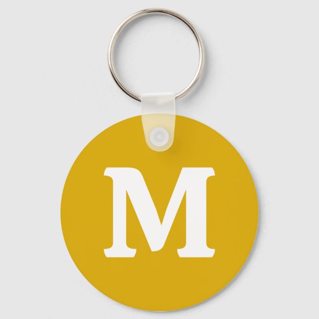 Mustard Yellow Solid Colour Keychain (Front)