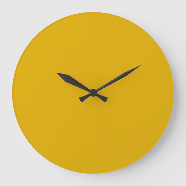 Mustard Yellow Solid Colour Large Clock (Front)
