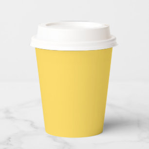 Mustard Yellow Solid Colour  Paper Cups