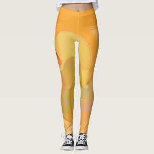 Mustard Yellow Swirls Leggings
