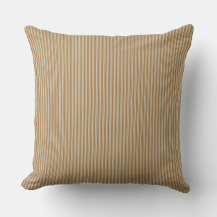 Mustard Yellow Ticking Stripe Throw Pillow
