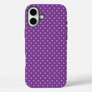 Mustard yellow white polka dots pattern Case-Mat iPhone 16 Plus Case