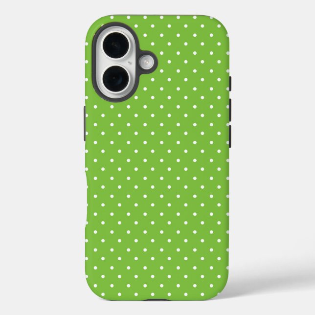 Mustard yellow white polka dots pattern  Case-Mat Case-Mate iPhone Case (Back)