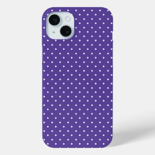 Mustard yellow white polka dots pattern  Case-Mat iPhone 15 Mini Case