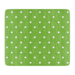 Mustard yellow white polka dots pattern Cutting Board