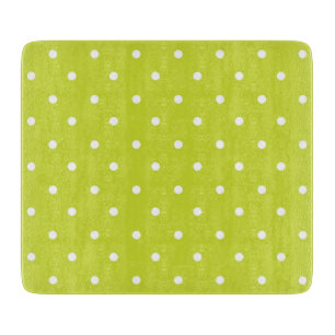 Mustard yellow white polka dots pattern  Cutting Board
