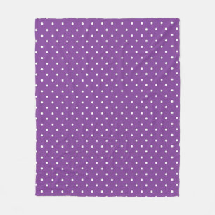Mustard yellow white polka dots pattern  Fleece B Blanket