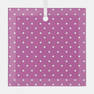 Mustard yellow white polka dots pattern  Glass Or Ornament