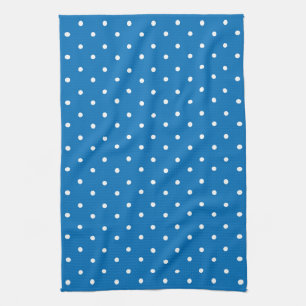 Mustard yellow white polka dots pattern Kitchen Towel