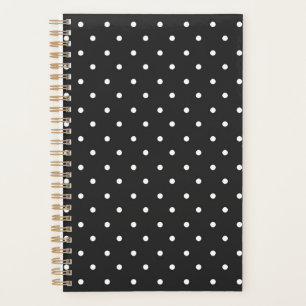 Mustard yellow white polka dots pattern Planner