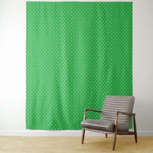 Mustard yellow white polka dots pattern  Tapestry