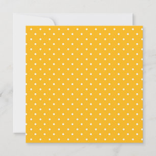 Mustard yellow white polka dots pattern  Thank Yo You Card