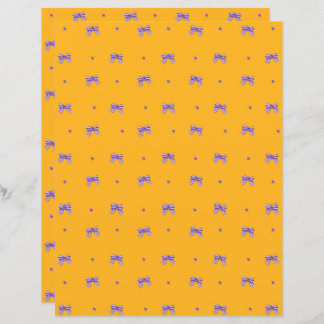 Mustard Yellow with Purple bows and Violets