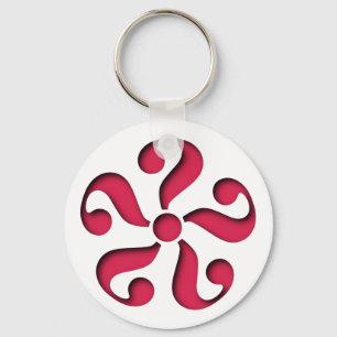 Muster Fragezeichen pattern question marks Keychain