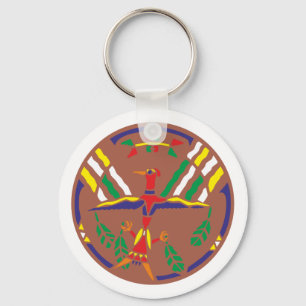 Muster Indianer pattern Native American Keychain