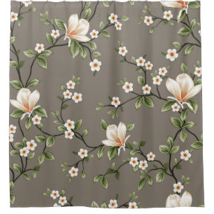 mustered small flowers with green leaves pattern o
