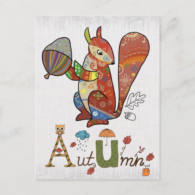 Mustereichhörnchen  postcard (Front)