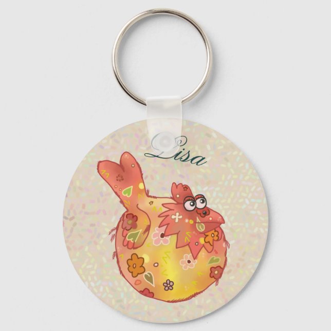 Musterhuhn Keychain (Front)