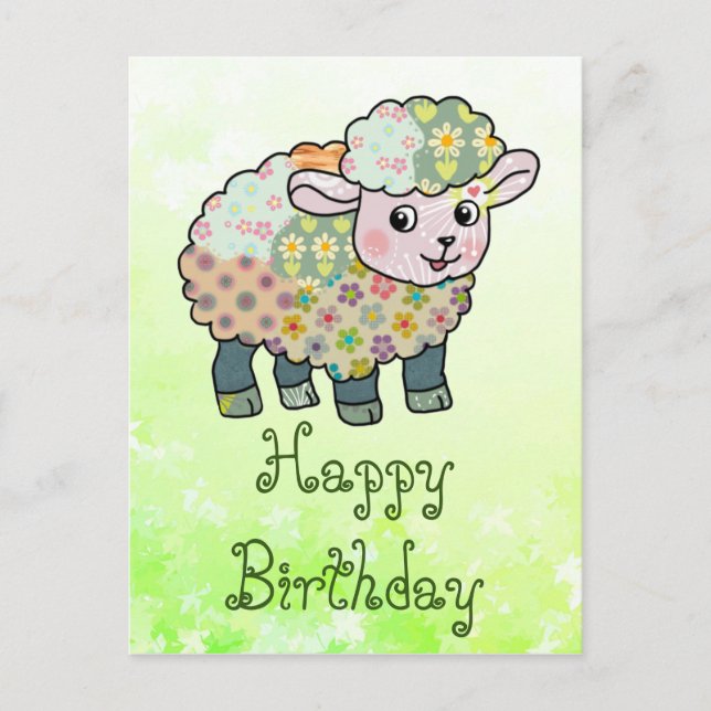 Musterlämmchen Postcard (Front)