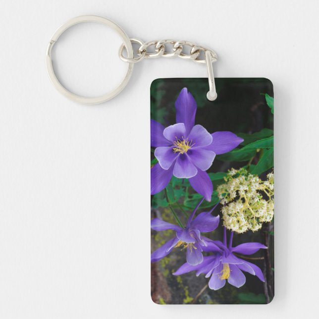 Mutant Columbine Wildflowers Keychain (Front)