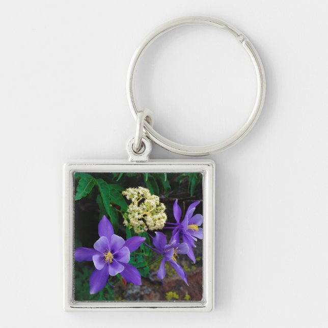 Mutant Columbine Wildflowers Keychain (Front)
