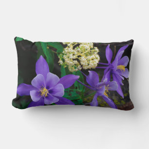 Mutant Columbine Wildflowers Lumbar Pillow