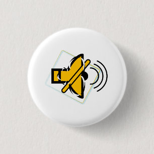Mute 1 Inch Round Button