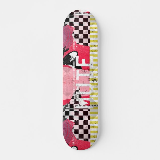 Mute collage art  skateboard (Front)