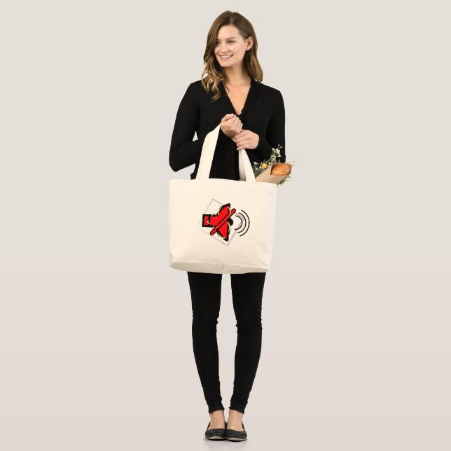 Mute Large Tote Bag (Front (Model))