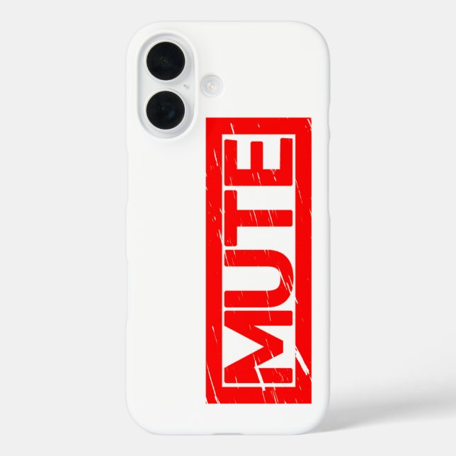 Mute Stamp Case-Mate iPhone Case (Back)