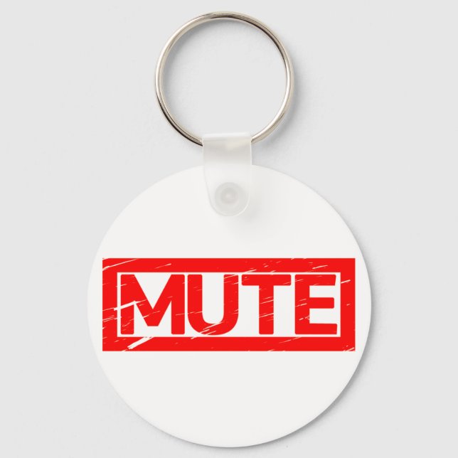 Mute Stamp Keychain (Front)