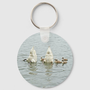 Mute Swan Famly Keychain