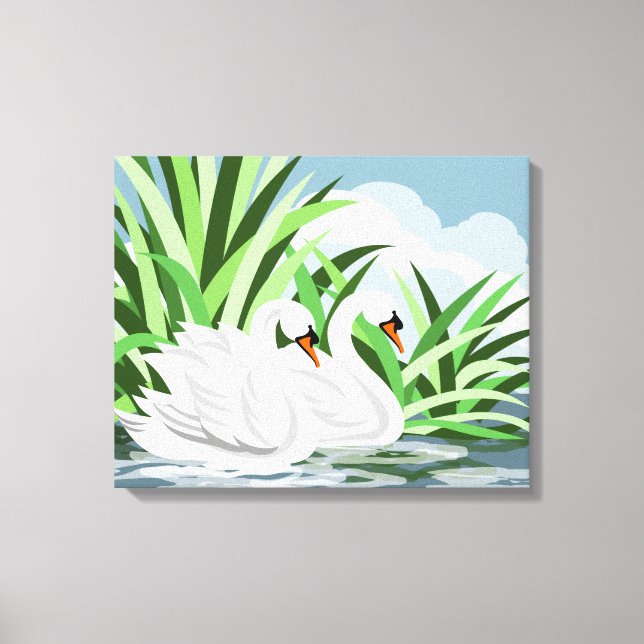 Mute Swan Pair Art Prints (Front)