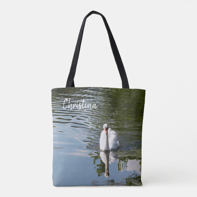 Mute Swan Personalized Tote Bag (Back)