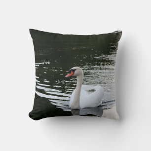 Mute Swan Throw Pillow