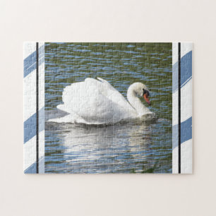 Mute Swan with Blue Stripes Jigsaw Puzzle