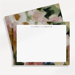 Muted Autumn Floral Painting Note Card