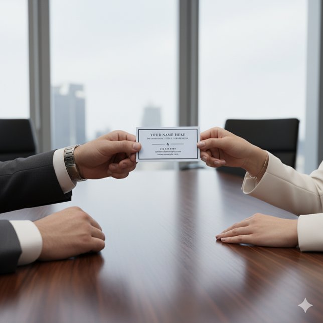 Muted Blue Formal Carte de visite pour professionn (Créateur téléchargé)