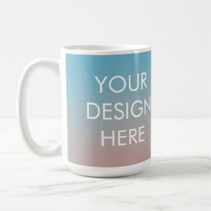 Muted Blue & Pink Custom Mug – Soft Retro Gradient