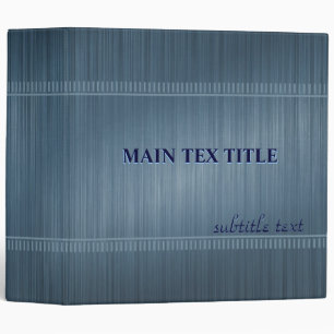 Muted Blue Tones Brushed Metal Pattern Binder