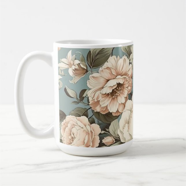 Muted Botanical Dream Coffee Mug (Left)