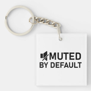 Muted by Default Minimalist T-Shirt Audio V1 Keychain