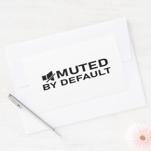 Muted by Default Minimalist T-Shirt Audio V1 Sticker