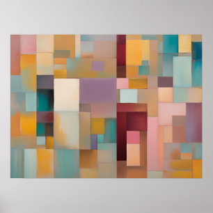Muted Colour Palettes Abstract No. 3 Poster