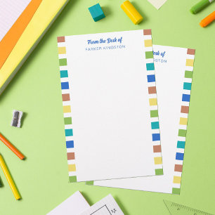 Muted Colourful Stripes From the Desk of Stationery