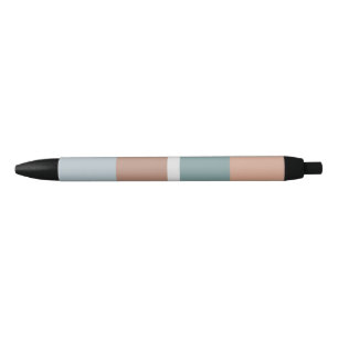 Muted colours stripes black ink pen